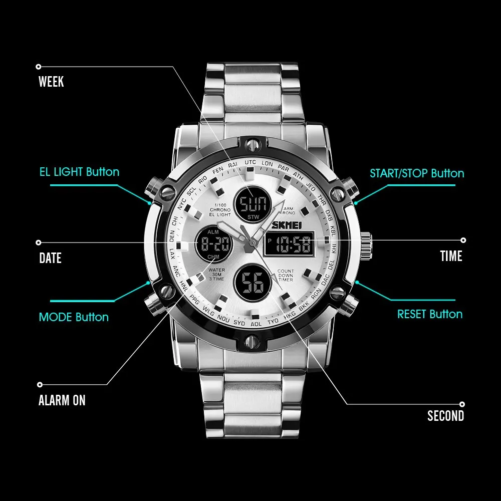 Jam Tangan Digital Skmei 1389  - Gold 6138 ulasan dan harga